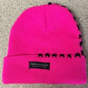 Women’s hot pink Percacciolo beanie , new